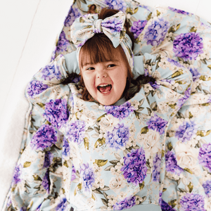 Baby Kids Bamboo Pajamas — Secret Garden Bum Bum Blanket - Plush — Image 1