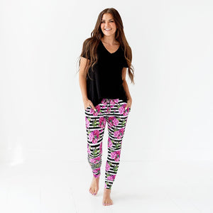 Baby Kids Bamboo Pajamas — Pink It Over Mama Pants — Image 1
