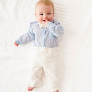 Baby Kids Bamboo Pajamas — Bamboo Linen Pants — Image 1