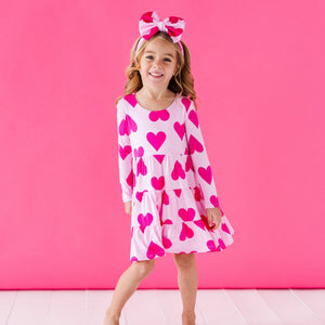 Baby Kids Bamboo Pajamas — Perfectly Pink Girls & Shorts Dress — Image 1