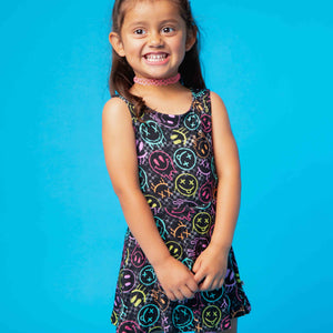 Baby Kids Bamboo Pajamas — Highlight of My Day Sleeveless Twistback Dress — Image 1