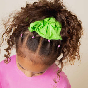 Baby Kids Bamboo Pajamas — Recess Green Large Scrunchie — Image 1