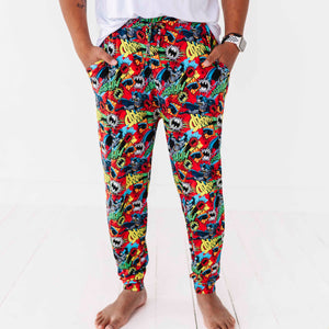 Baby Kids Bamboo Pajamas — BATMAN DC Comics™ Men's Lounge Pants - Red — Image 1