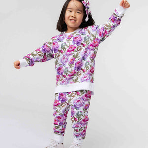 Baby Kids Bamboo Pajamas — Blooming Peotential Jogger Set — Image 1