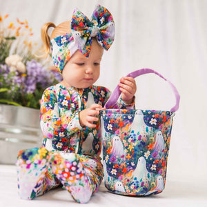 Baby Kids Bamboo Pajamas — Boo-tiful Blooms Treat Basket — Image 1