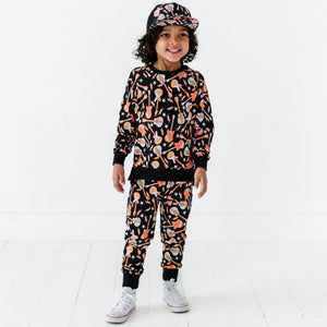 Baby Kids Bamboo Pajamas — Caught in a Jam Jogger Set — Image 1