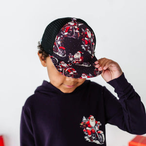 Baby Kids Bamboo Pajamas — Clausin' Trouble Hat — Image 1