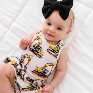 Baby Kids Bamboo Pajamas — Load & Behold Racer Back Ruffle Dress — Image 1