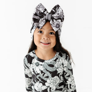 Baby Kids Bamboo Pajamas — Snake It Off Biggie Bow — Image 1