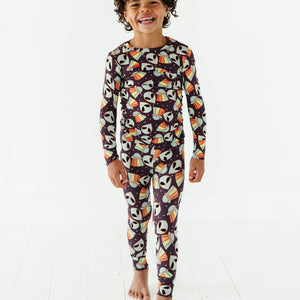 Baby Kids Bamboo Pajamas — Cosmic in Peace Two-Piece Pajama Set — Image 1
