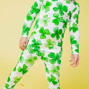 Baby Kids Bamboo Pajamas — Happy Go Lucky Two-Piece Pajama Set — Image 1