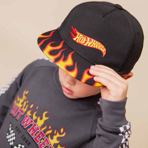 Baby Kids Bamboo Pajamas — Hot Wheels™ Flame Runner Hat — Image 1