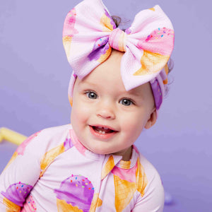 Baby Kids Bamboo Pajamas — Inside Scoop Biggie Bow — Image 1