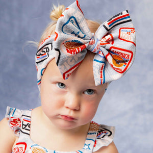 Baby Kids Bamboo Pajamas — Lil' Patch of America Biggie Bow — Image 1