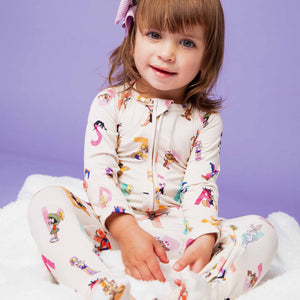 Baby Kids Bamboo Pajamas — Looney Tunes™ Convertible Romper — Image 1