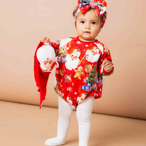 Baby Kids Bamboo Pajamas — In The Nick Of Time Bubble Sweatshirt — Image 1