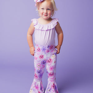 Baby Kids Bamboo Pajamas — Cute To Death Ruffle Sleeve Bodysuit & Bell Bottoms Set — Image 1