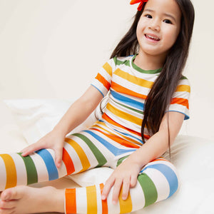 Baby Kids Bamboo Pajamas — Off The Grid Short Sleeve Pajama Set — Image 1