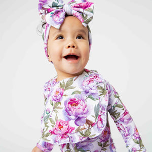 Baby Kids Bamboo Pajamas — Blooming Peotential 3 Pack of Ruffled Bibs — Image 1