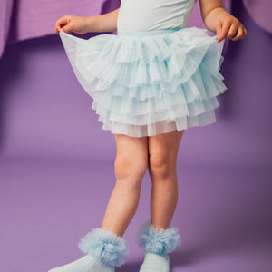Baby Kids Bamboo Pajamas — Skydrop Tulle Skort — Image 1