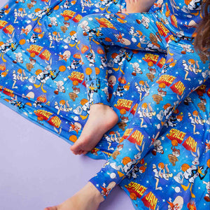 Baby Kids Bamboo Pajamas — Space Jam™ Bum Bum Blanket — Image 3