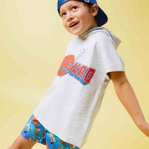 Baby Kids Bamboo Pajamas — Space Jam™ Tune Squad Short Sleeve Hoodie — Image 1
