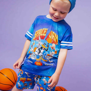 Baby Kids Bamboo Pajamas — Space Jam™ T-Shirt — Image 1
