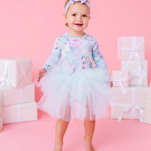 Baby Kids Bamboo Pajamas — Sugar Plum Dreams Tulle Tutu Dress — Image 1