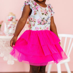 Baby Kids Bamboo Pajamas — Tea-rific Tulle Tutu Dress — Image 1