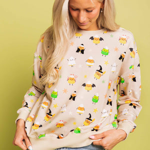 Baby Kids Bamboo Pajamas — Witch Better Have My Candy Women's Relaxed Crew Neck Sweatshirt — Image 1