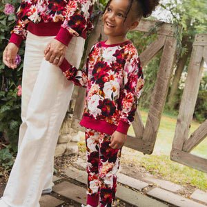 Baby Kids Bamboo Pajamas — Berry Tale Ending Jogger Set — Image 7