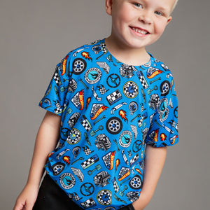 Baby Kids Bamboo Pajamas — Hot Wheels™ Born To Race T-Shirt — Image 1