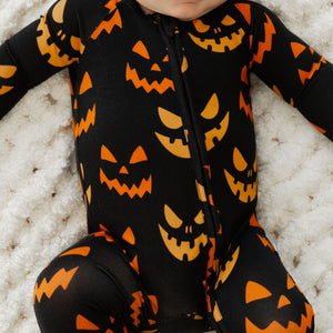 Baby Kids Bamboo Pajamas — Grin Reaper Convertible Romper — Image 2