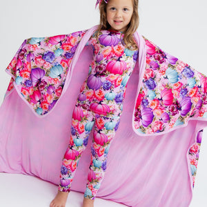 Baby Kids Bamboo Pajamas — Pretty Little Patch Bum Bum Blanket — Image 1