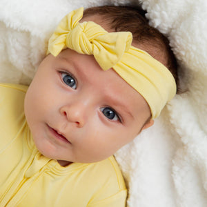 Baby Kids Bamboo Pajamas — Ray of Cute Headwrap — Image 1