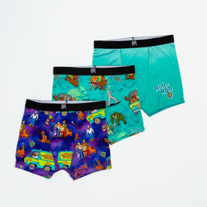 Baby Kids Bamboo Pajamas — Scooby-Doo™ Mystery Crew 3-Pack Boy's Boxer Brief Underwear — Image 1