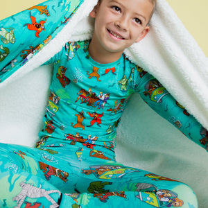 Baby Kids Bamboo Pajamas — Scooby-Doo™ Mystery Crew Long Sleeve Pajama Set — Image 8