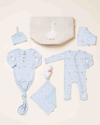 Baby Kids Bamboo Pajamas — Goose On The Loose Essential Bundle — Image 1