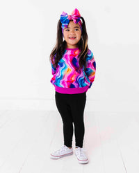 Baby Kids Bamboo Pajamas — Agate You Covered Crew Neck Sweatshirt — Image 1