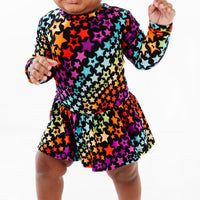Baby Kids Bamboo Pajamas — Seeing Stars Ruffle Dress — Image 1