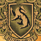 Hufflepuff crest featuring a badger and ornate design