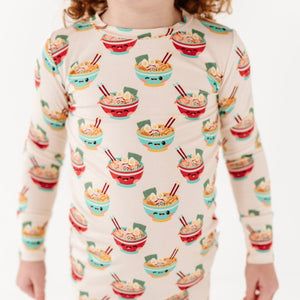 Baby Kids Bamboo Pajamas — Ramen Empire Two-Piece Pajama Set — Image 1