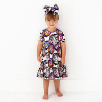 Baby Kids Bamboo Pajamas — I Ain't Lion Girls Dress & Shorts Set — Image 1