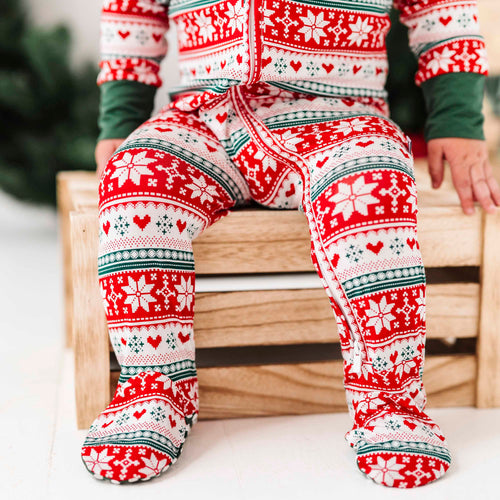 Baby Kids Bamboo Pajamas — Up To Snow Good Footie — Image 17