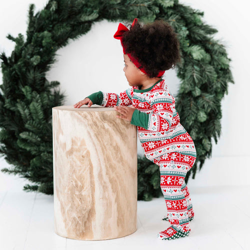 Baby Kids Bamboo Pajamas — Up To Snow Good Footie — Image 21