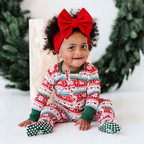 Baby Kids Bamboo Pajamas — Up To Snow Good Footie — Image 15
