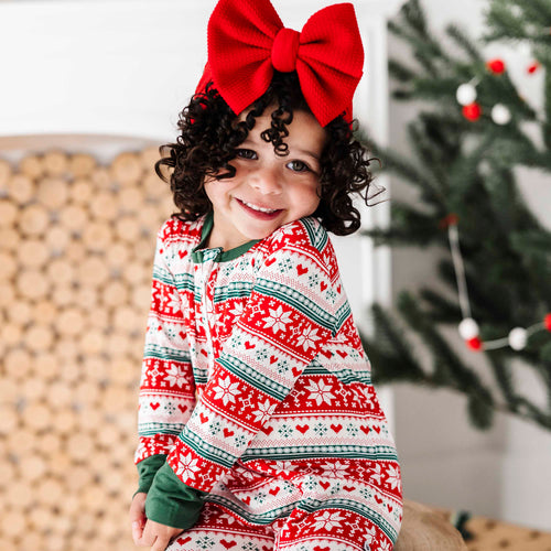 Baby Kids Bamboo Pajamas — Up To Snow Good Footie — Image 25