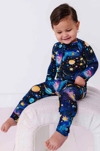 Baby Kids Bamboo Pajamas — Star Struck Convertible Romper — Image 1