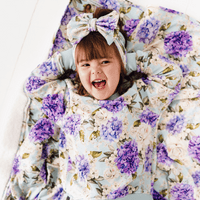 Baby Kids Bamboo Pajamas — Secret Garden Bum Bum Blanket - Plush — Image 1