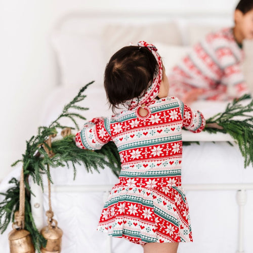 Baby Kids Bamboo Pajamas — Up To Snow Good Headwrap — Image 16